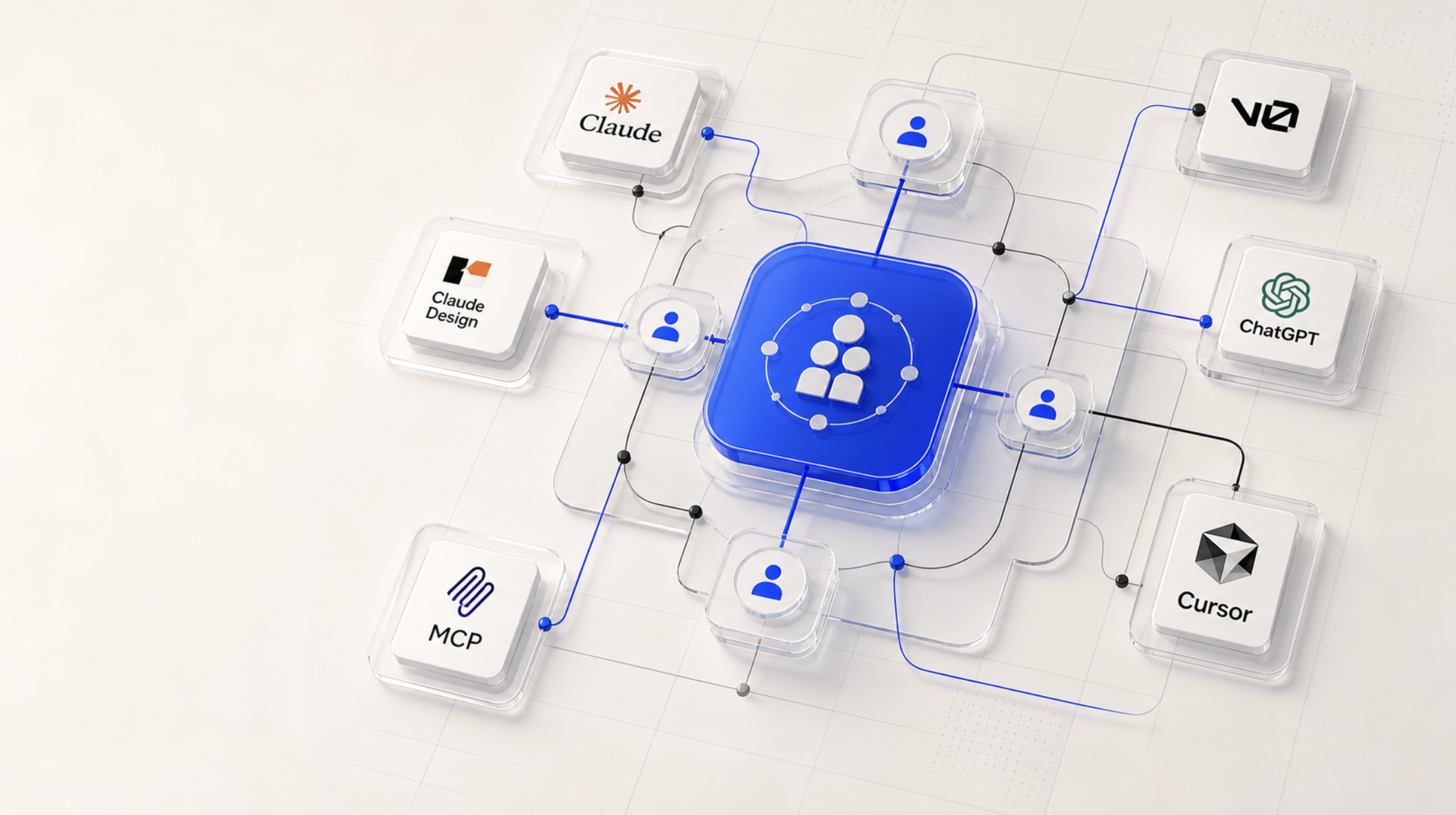 The AI-native design practice connecting tools, people, and workflows.