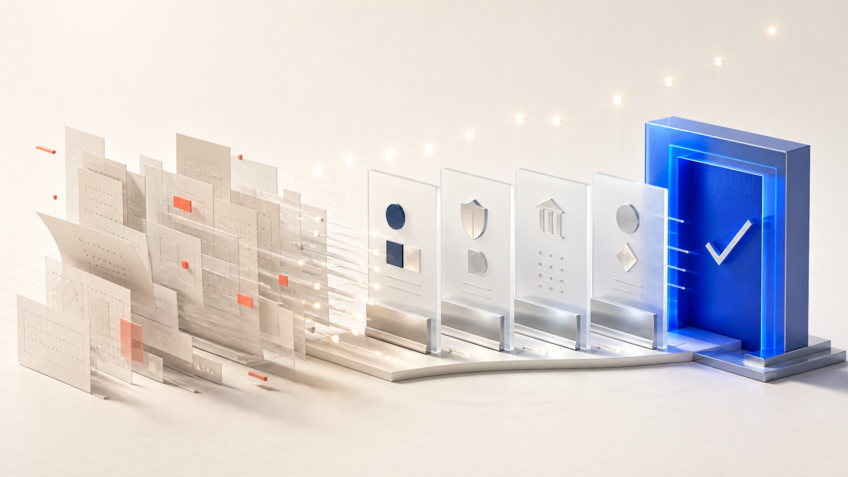 A visual overview of the merchant onboarding redesign, from application to activation.